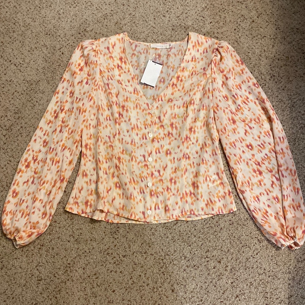 NWT Lush printed blouse